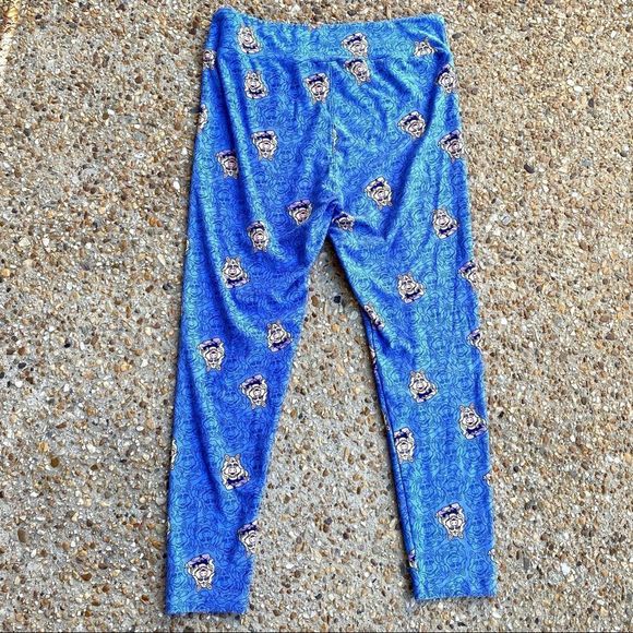 Lularoe Disney Miss Piggy Muppets Blue Tall and Curvy Leggings - Picture 8 of 8